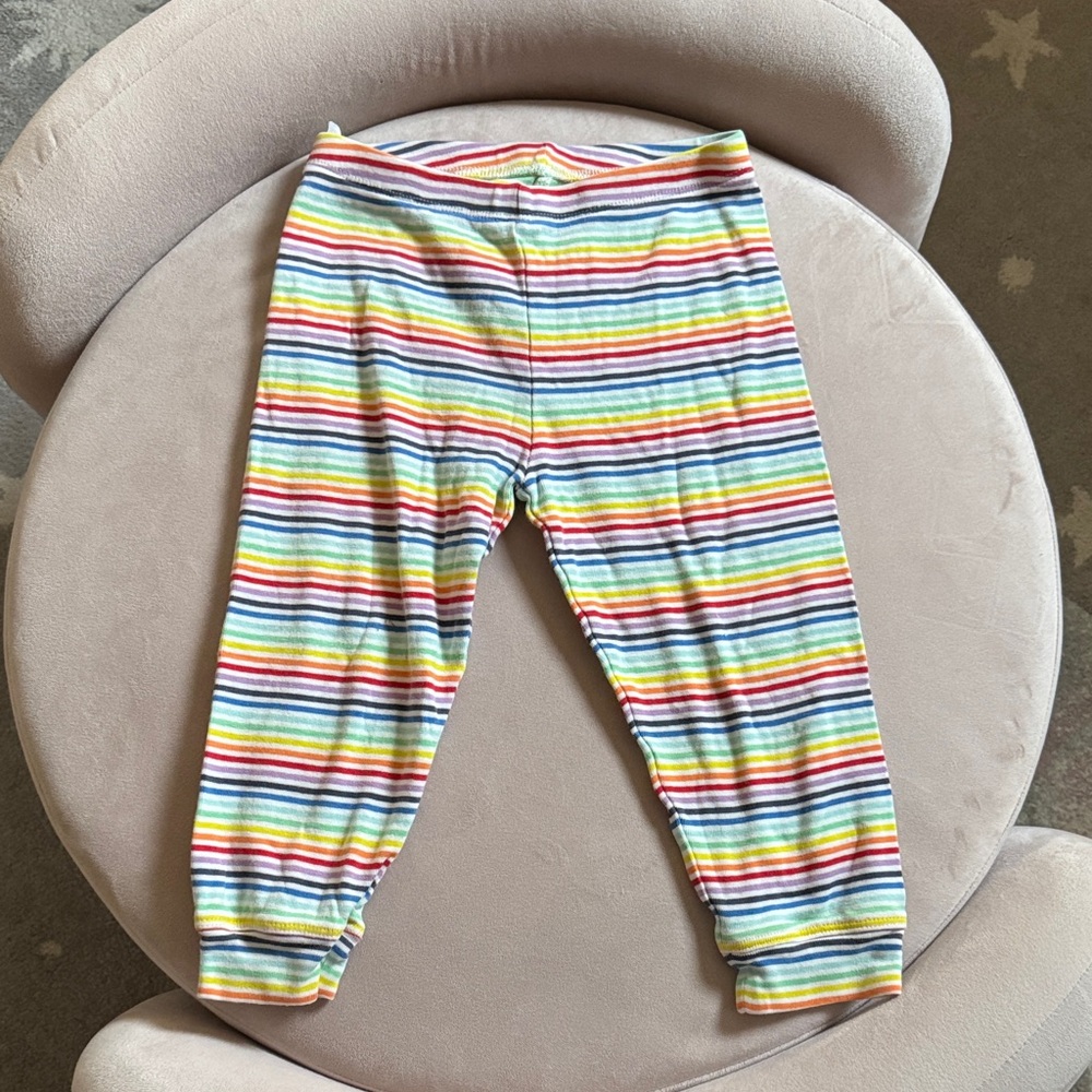 Primary Rainbow Colorful Striped Leggings